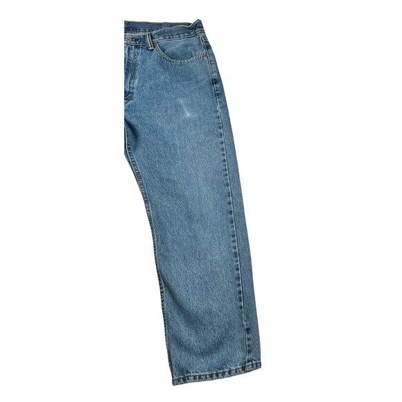 Levi’s 505 Jeans Men’s 5-Pocket Straight Leg Cotton Denim Button Close Blue 36 - Picture 4 of 13